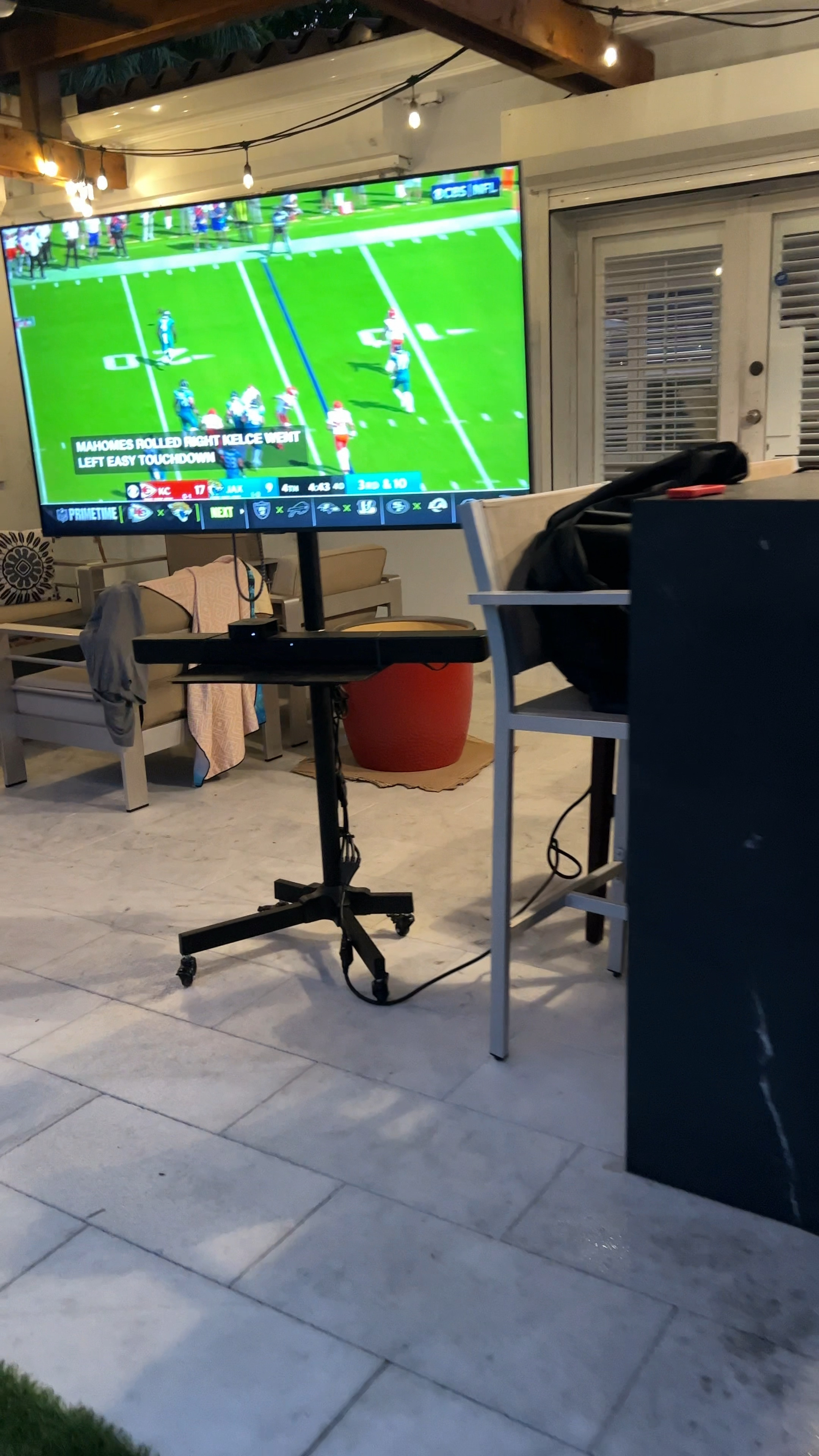 Football nights. 
Tv stand it’s perfect for outdoor patio. This TV cart makes it possible to move the TV easily. 

#LTKfamily #LTKparties #LTKGiftGuide