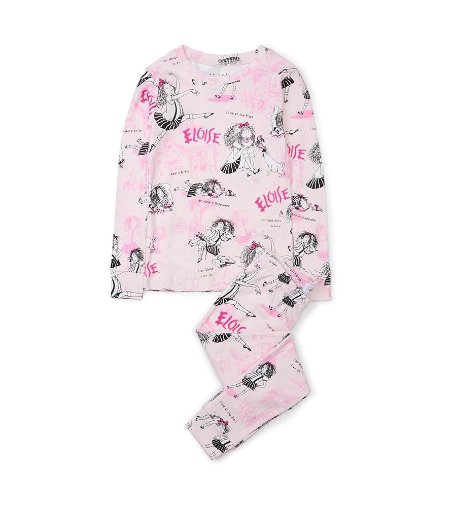 Girls' Long Sleeve Printed Pajama Set | Amazon (US)