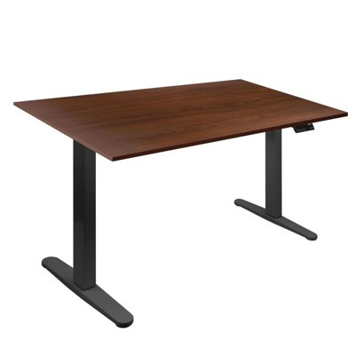 Mount-It! Dual Motor Electric Standing Desk with 55" Tabletop, Black & Brown | Target
