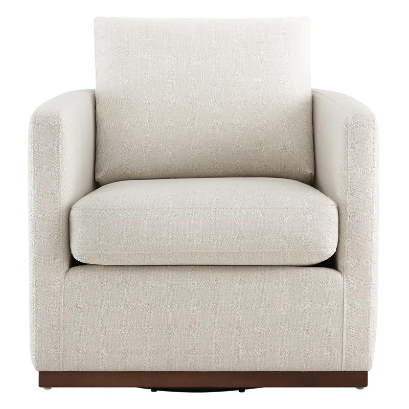 Sadie Rounded Back Upholstered Swivel Armchair | Wayfair North America