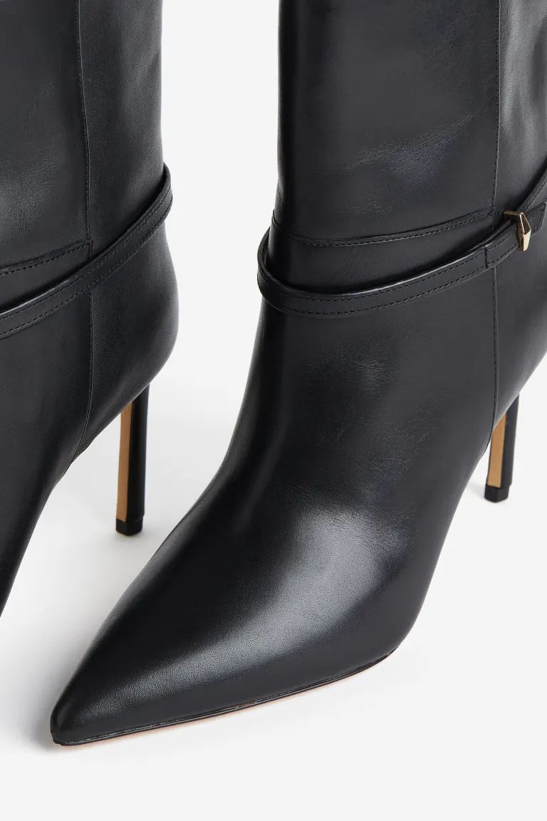 Ankle-high Leather Boots | H&M (US + CA)