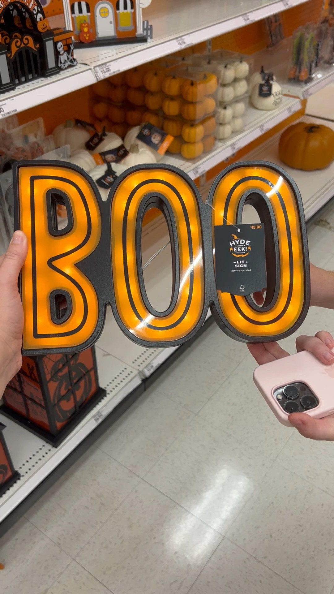 The cutest boo sign! Love that it lights up!

Target decor, target Halloween, Halloween decor, living room, kitchen, fall decor

#LTKunder50 #LTKSeasonal #LTKhome