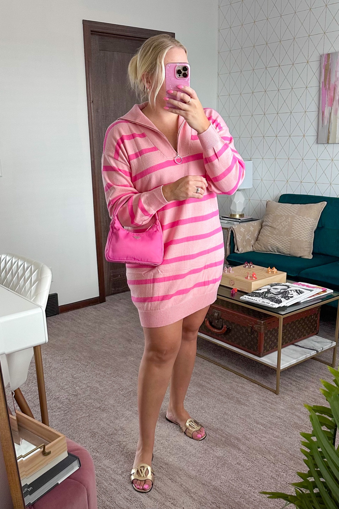 Perfect fall transition dress under $40! Wearing the xl!