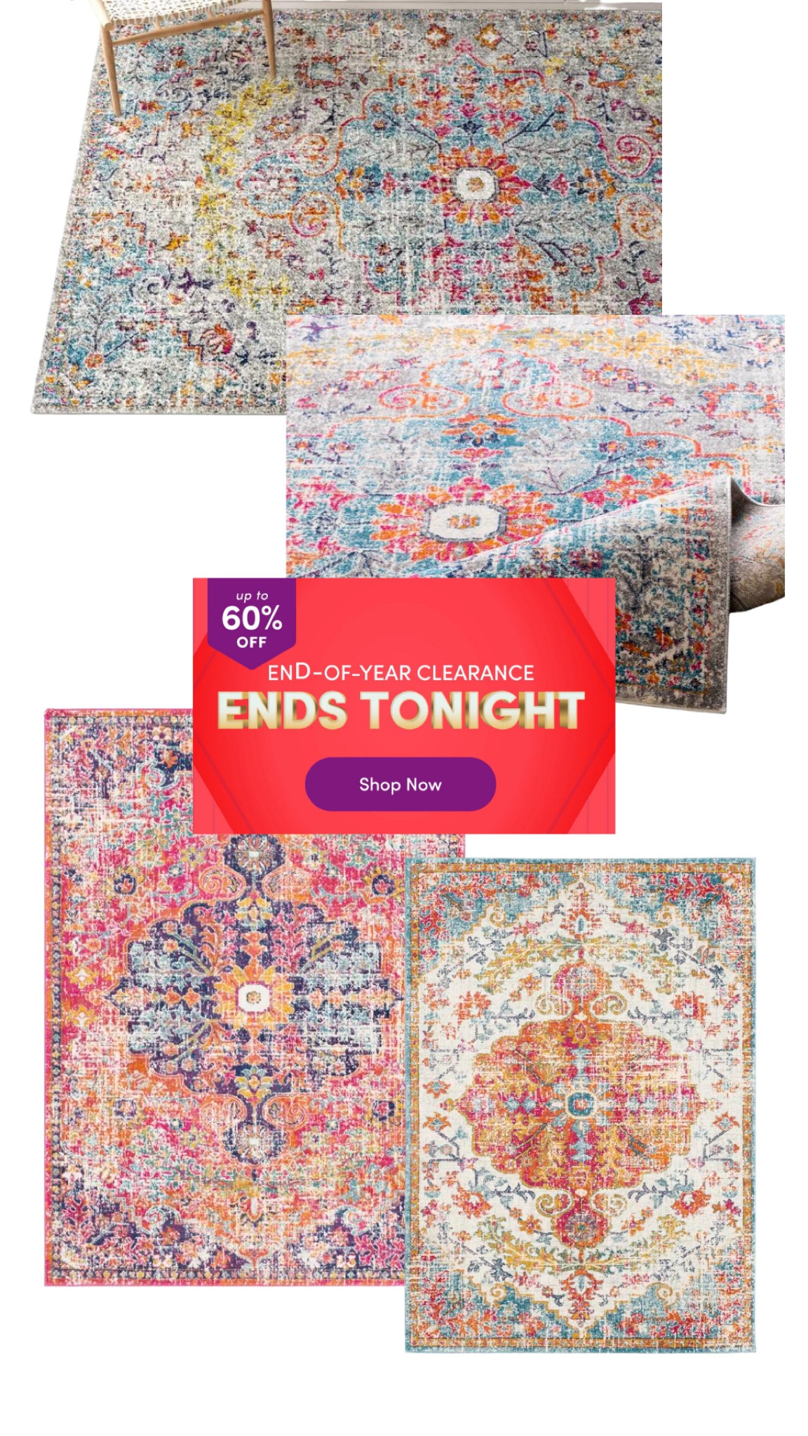 Wayfair Sale

60% off items! Rugs on Rugs 

#LTKhome #LTKsalealert #LTKFind