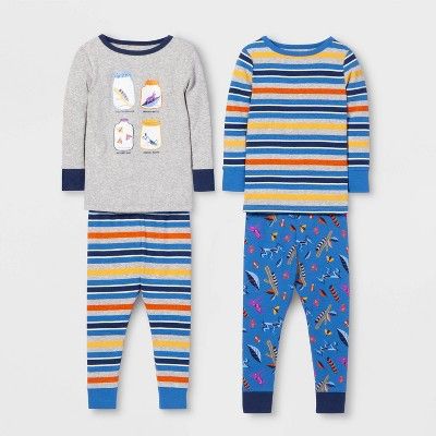 Toddler Boys' 4pc Bug Pajama Set - Cat & Jack™ Gray/Blue | Target