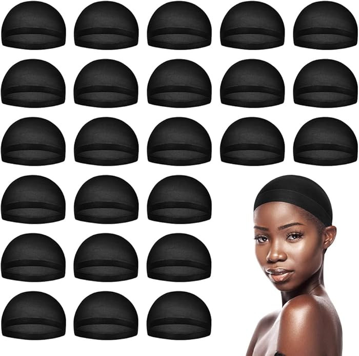 Black Wig Caps for Women, Stocking Cap for Wigs, Hair Cap for Wigs, 24 PCS | Amazon (US)