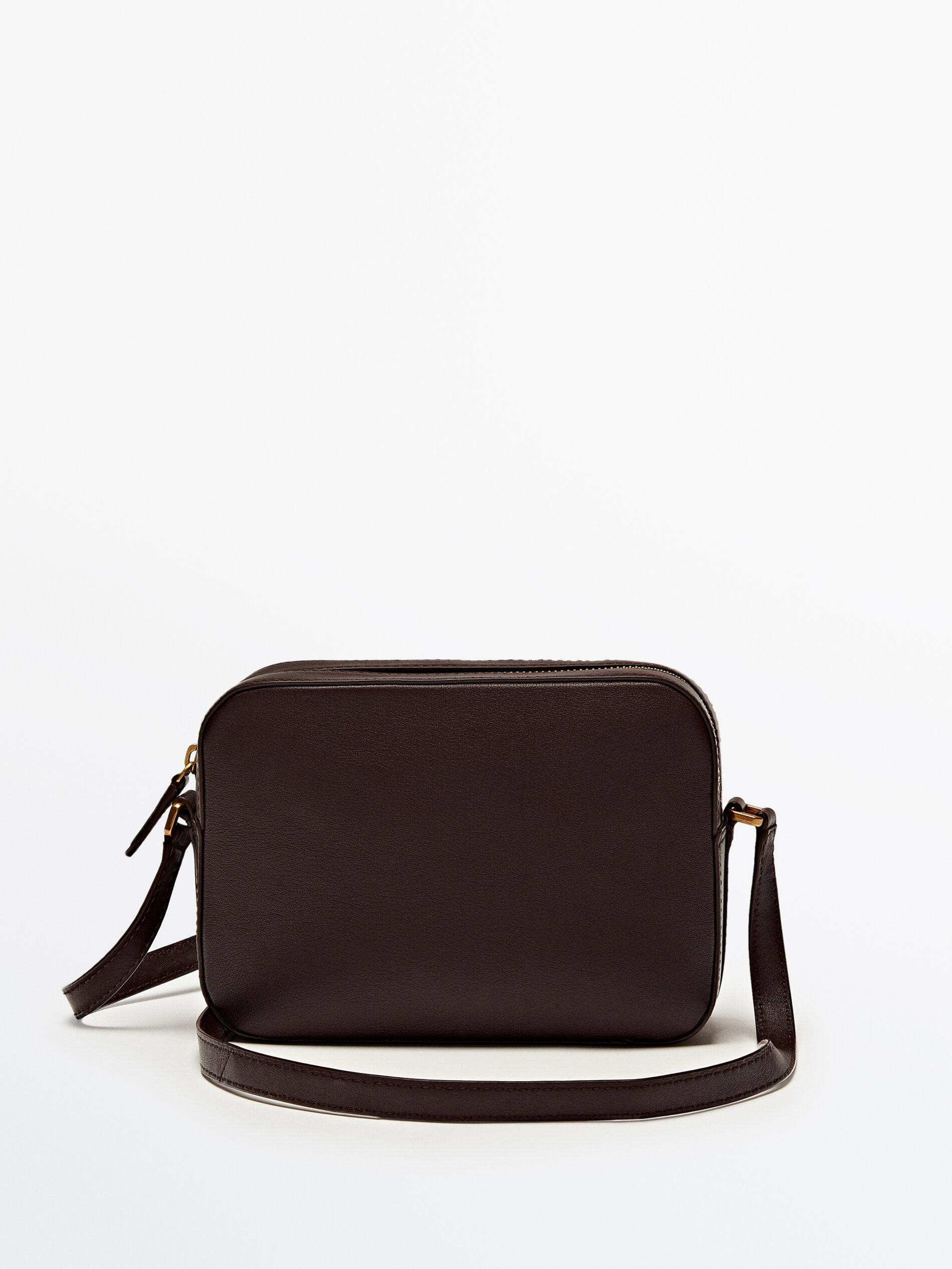 Nappa leather camera bag | Massimo Dutti US