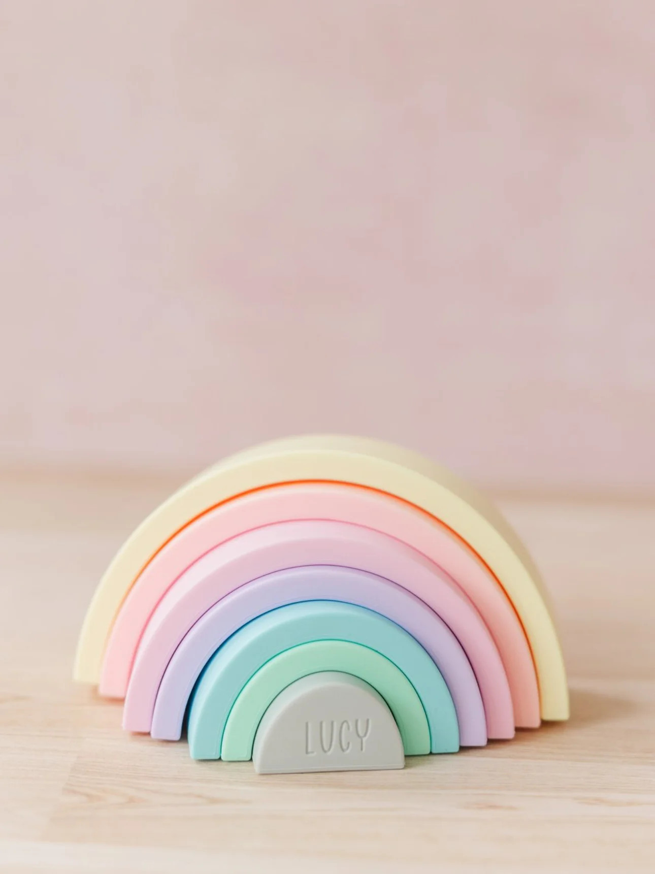 Personalized Rainbow Stacking Toy | Craft in by Raquel