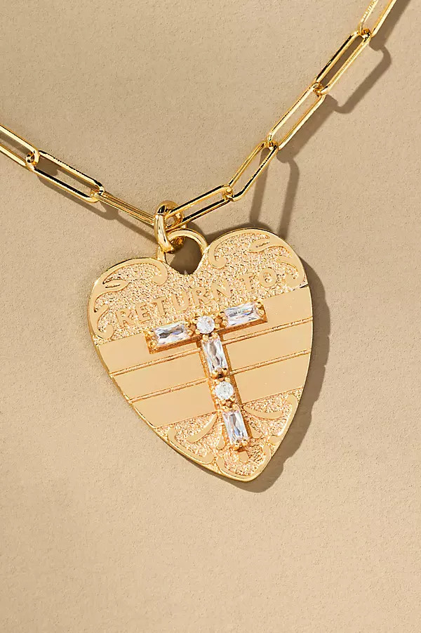 Monogram Heart Charm Necklace | Anthropologie (US)