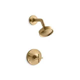 Kohler K-TS14422-3 Purist Rite-Temp Shower Valve Trim with Cross Handle and 2.5 Gpm Showerhead (vibr | Bed Bath & Beyond