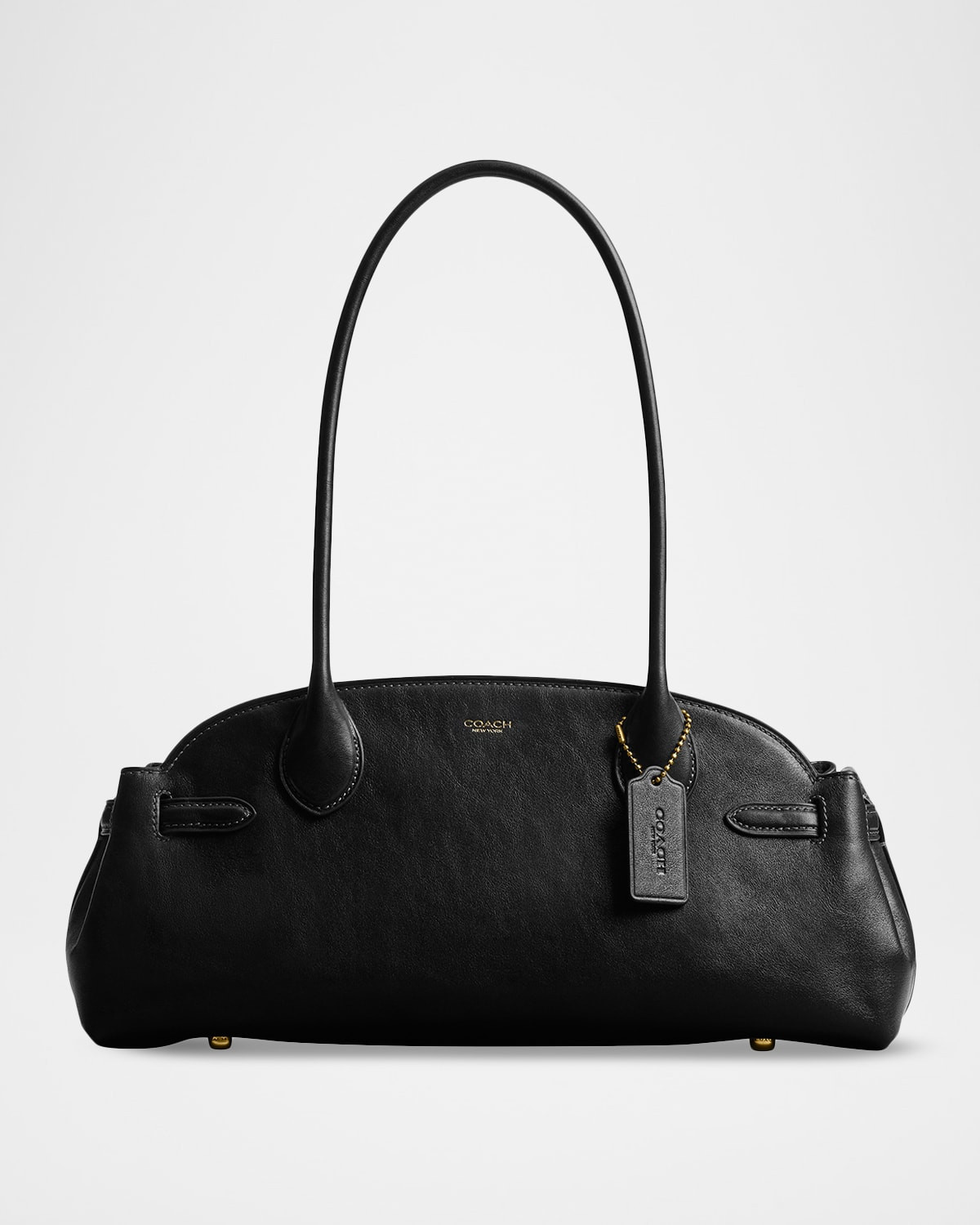 Empire Glazed Leather East-West Carryall Shoulder Bag | Neiman Marcus