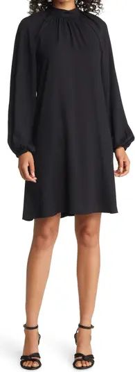 Halogen® Mock Neck Long Sleeve Shift Dress | Nordstrom | Nordstrom