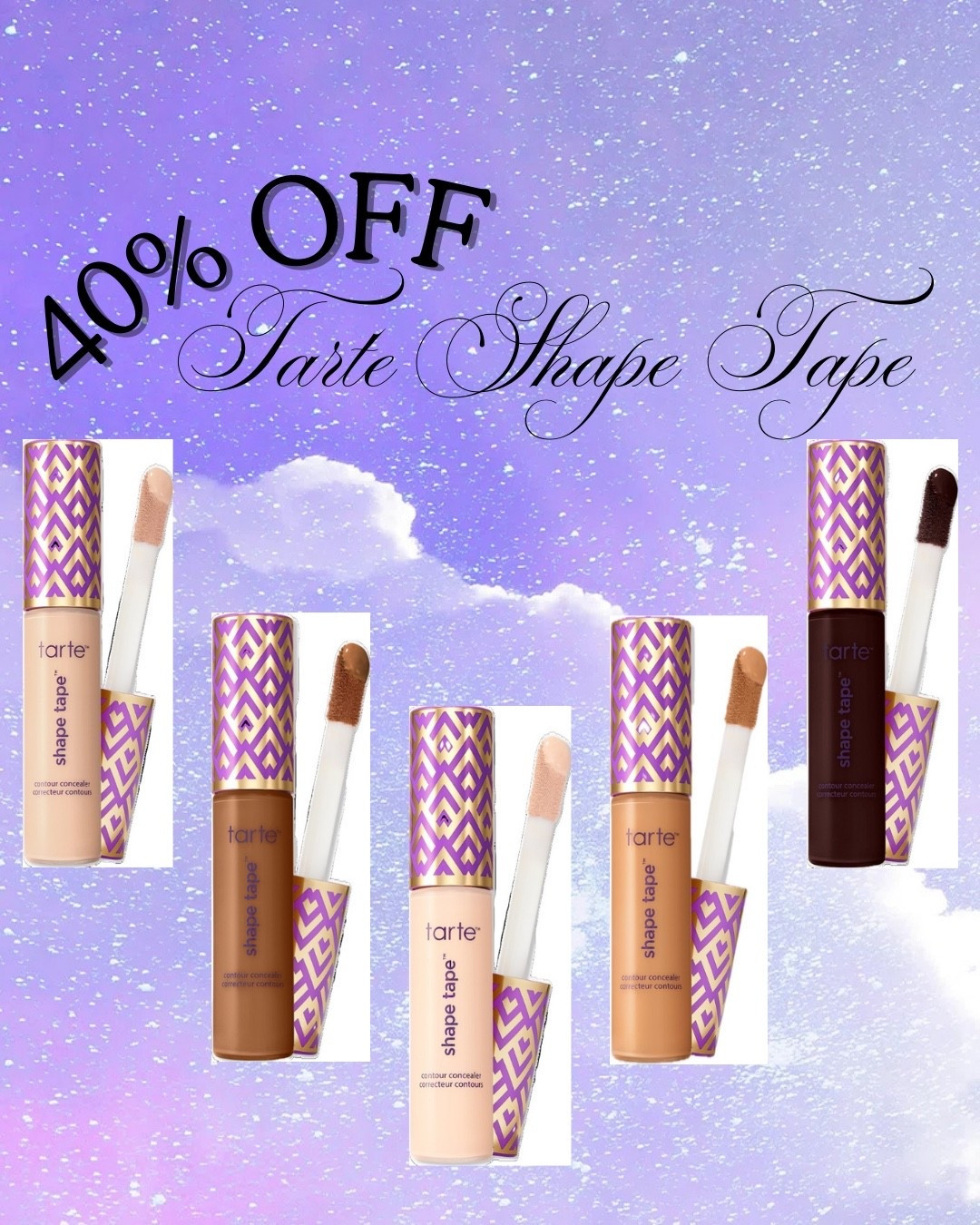 STOP SCROLLING! 🚨 The holy grail is officially on sale! 💜
I don’t know who needs to hear this, but you can get 40% OFF Tarte Shape Tape right now. Whether you need to restock your go-to shade or finally want to see what the hype is about, now is the time!
✨ Full coverage
✨ 16-hour wear
✨ No creasing, just vibes.


#LTKSaleAlert #LTKgrwm #LTKmorningroutine