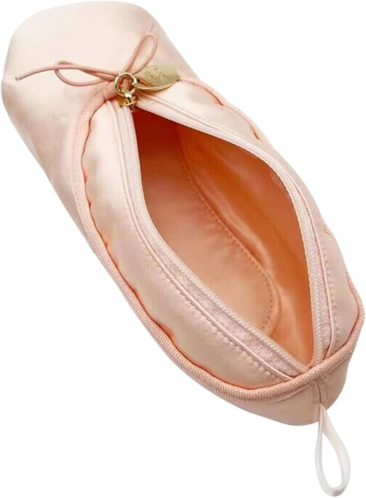 Makeup Ballet Bag, Cute Cosmetic Bag Dance Recital Gifts for Girls, Ballet Shoe Pencil Case Small... | Amazon (US)