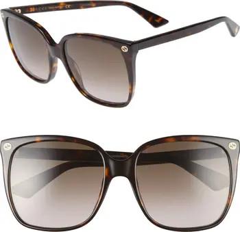 57mm Gradient Square Sunglasses | Nordstrom