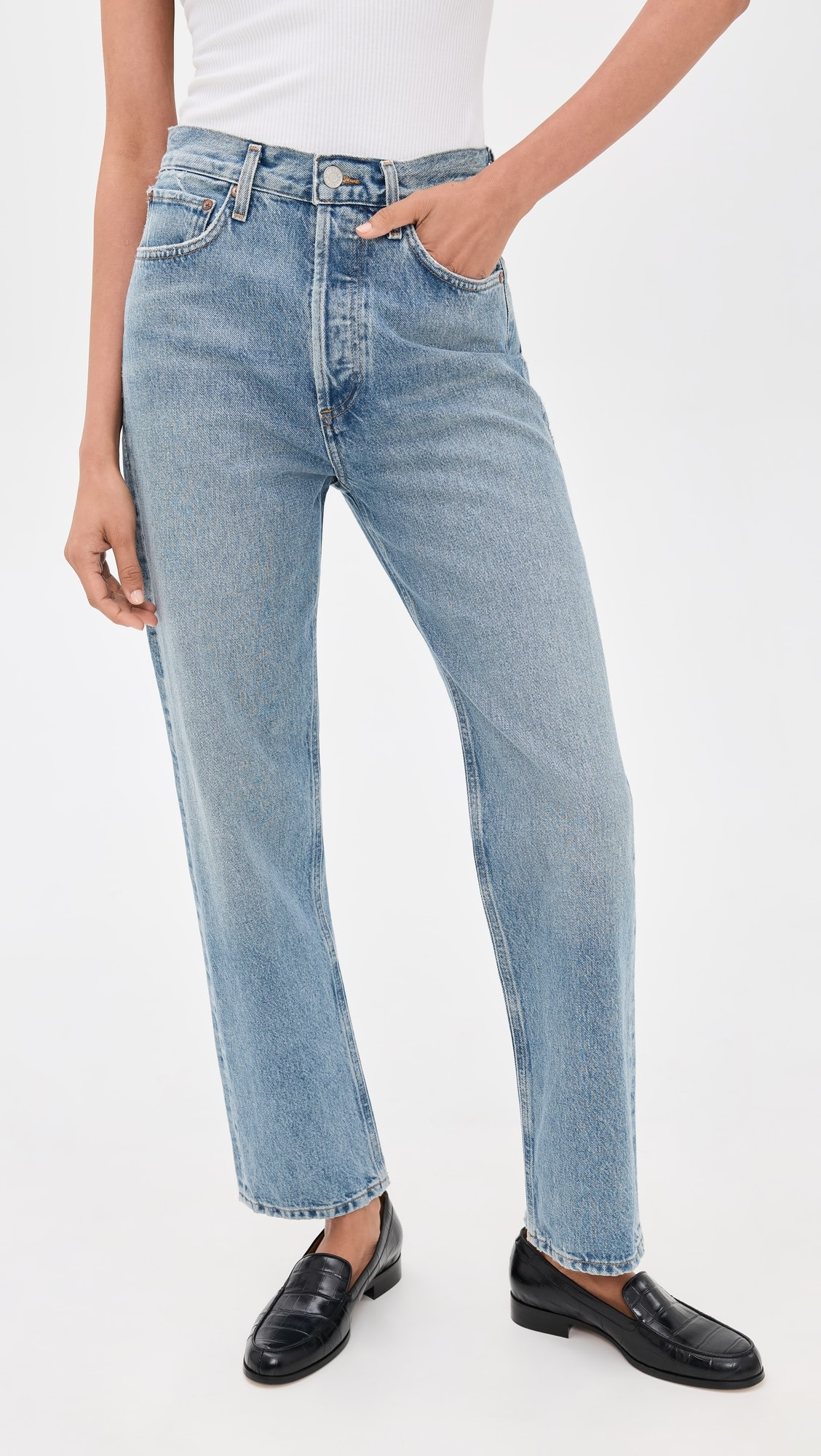 90's Pinch Waist High Rise Straight Jeans | Shopbop