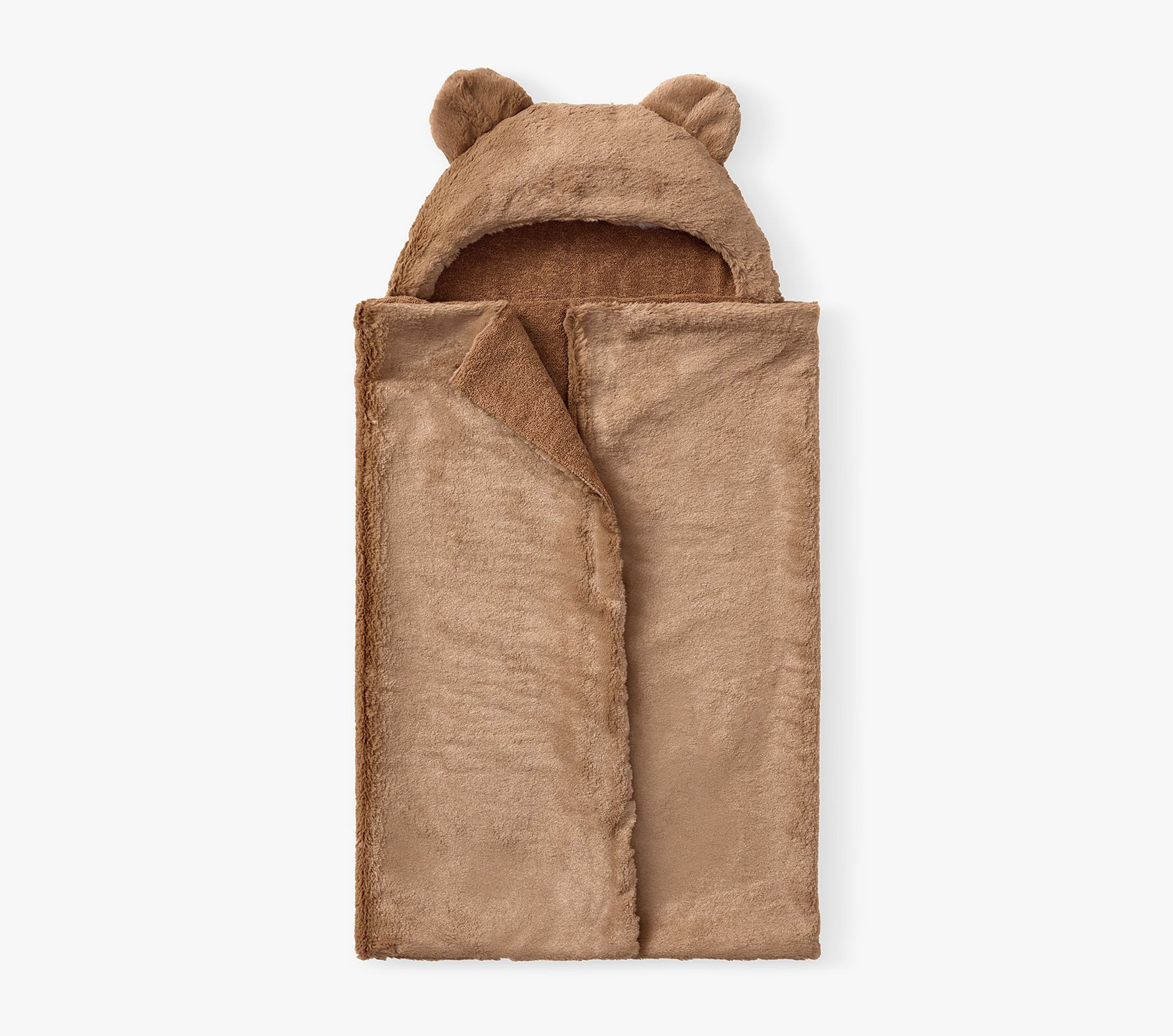 Faux Fur Animal Baby Hooded Towels | Pottery Barn Kids