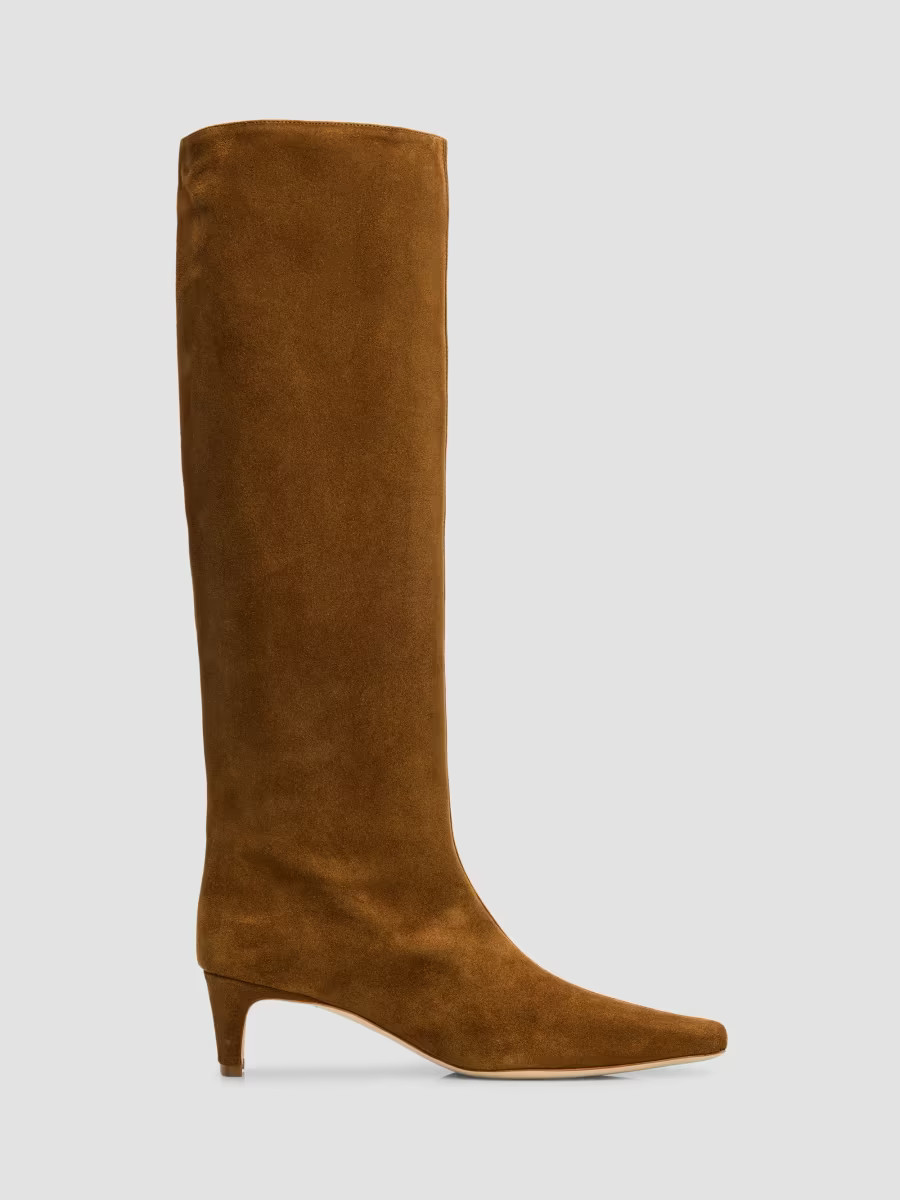 Staud Women's Wally Suede Boots - Cigar - Size 10.5 | Saks Fifth Avenue