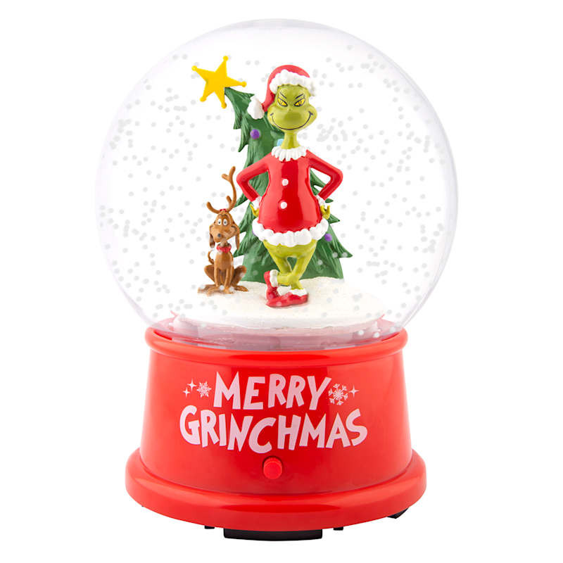 Musical Merry Chistmas Grinch Snowglobe, 4.5" | At Home