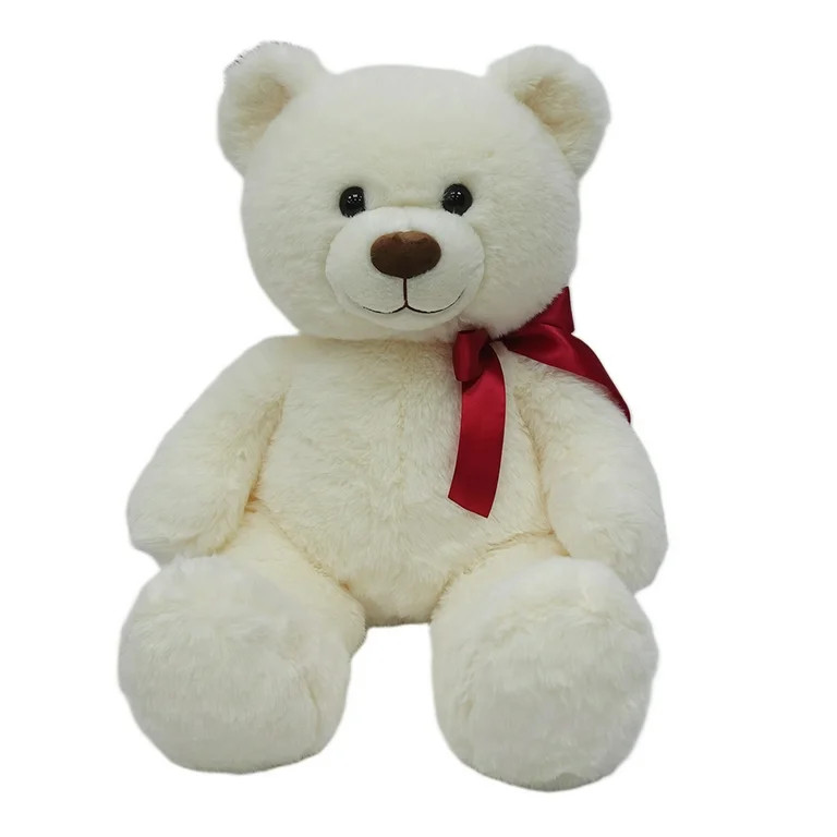 Jumbo Bear Plush, Cream, 19", Valentine's Day by Way To Celebrate | Walmart (US)