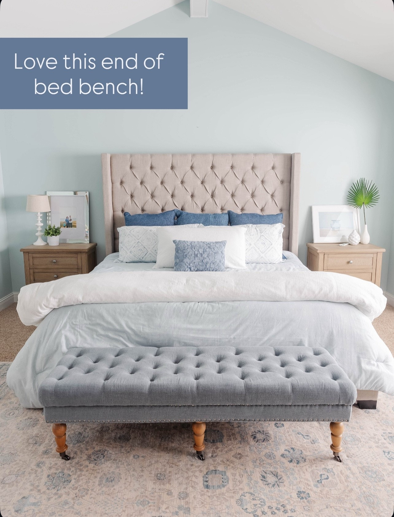 This bench is a total game-changer for bedroom organization! It’s the perfect spot to sit while getting ready, and honestly, it’s amazing for dumping pillows before bed.
bedroom furniture, functional decor, home aesthetic, interior styling, coastal home, beach house inspo, storage solution, organization hacks

#LTKHome #LTKSeasonal #LTKFindsUnder100