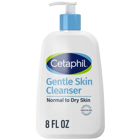 Cetaphil Face Wash Hydrating Gentle Skin Cleanser for Dry to Normal Sensitive Skin, 8 fl oz | Walmart (US)