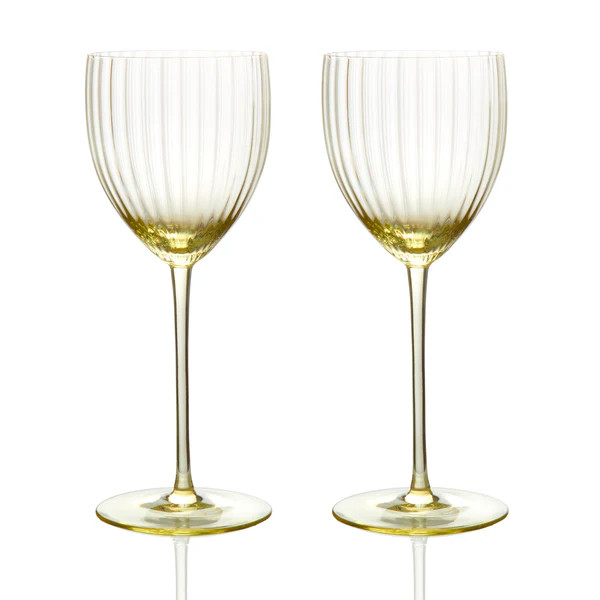 Quinn Citrine White Wine Glasses | Caskata