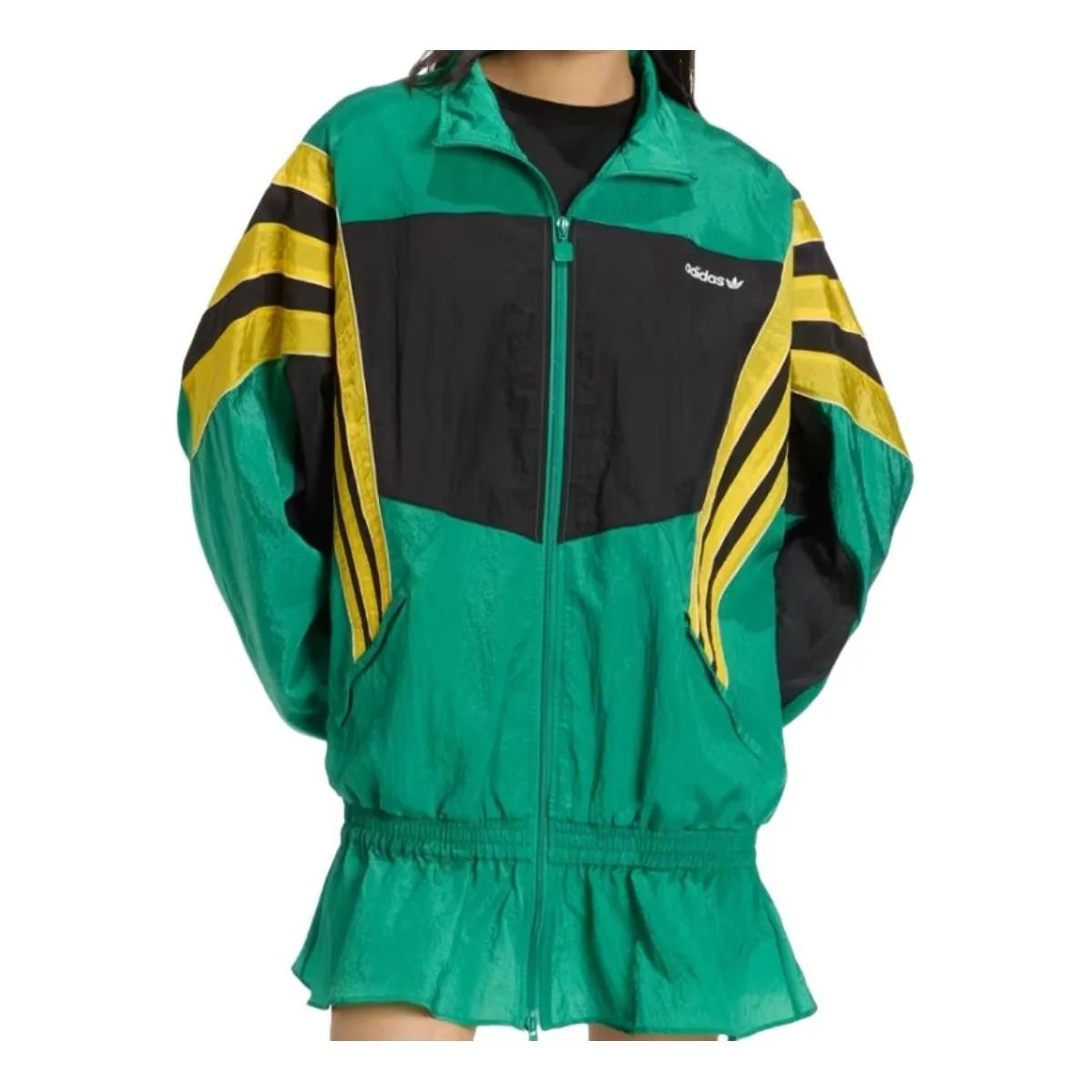 adidas - (WMNS) adidas Santiago Woven Track Top Asia Sizing 'Bold Green' | KICKS CREW