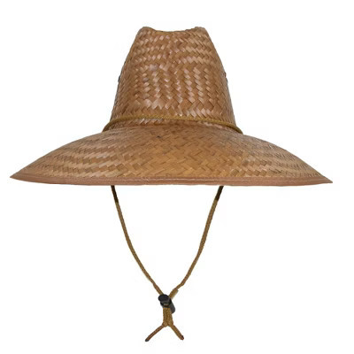 CTM Palm Straw Lifeguard Hat with Wide Brim, Natural | Target