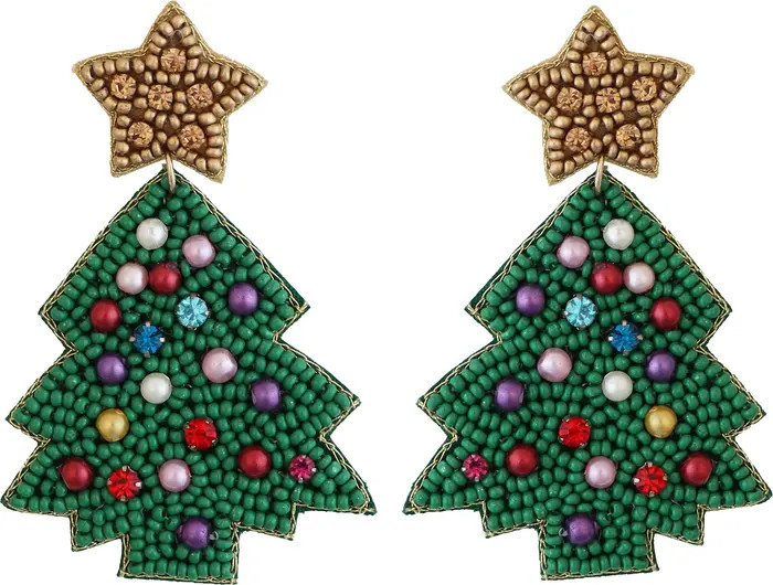 Panacea Beaded Christmas Tree Drop Earrings | Nordstrom | Nordstrom
