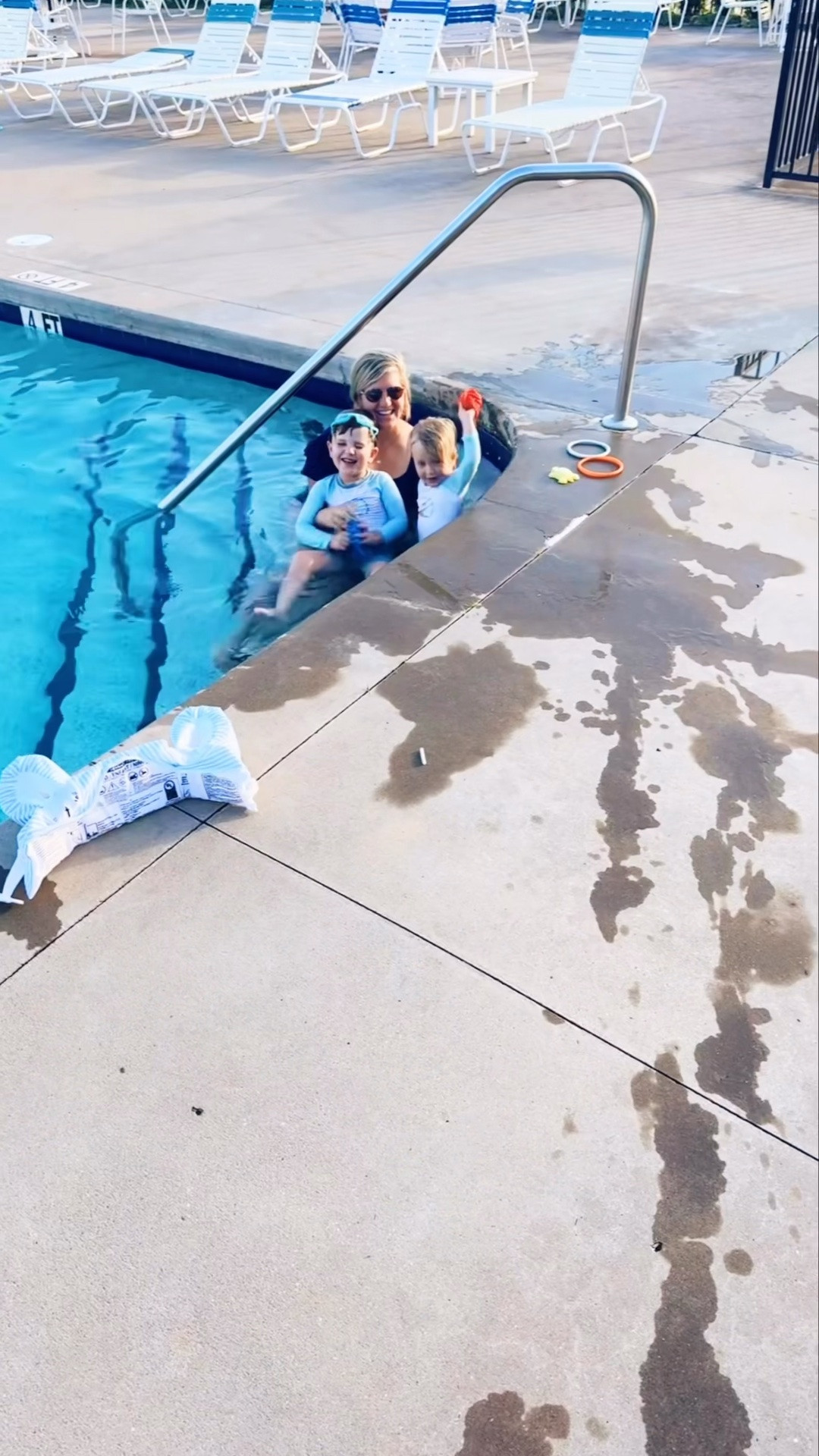 Nothing better than a hot July summer friday night spent at the pool with my boys!!! 💦😎☀️🐠🌞