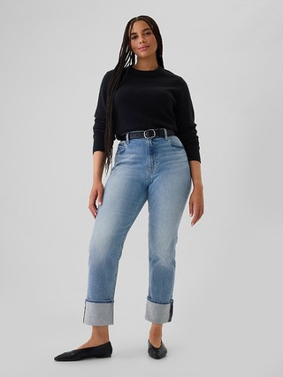High Rise Cuffed '90s Straight Jeans | Gap (US)