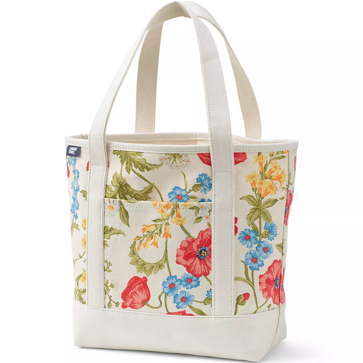Medium Print 5 Pocket Open Top Canvas Tote Bag | Lands' End (US)