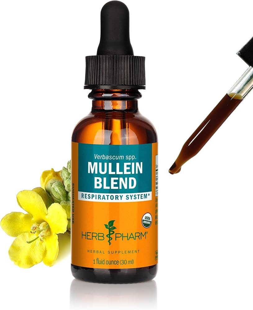 Herb Pharm Certified Organic Mullein Blend Liquid Extract for Respiratory System Support - 1 Ounc... | Amazon (US)