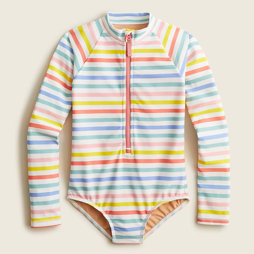 Girls' rash guard one-piece with UPF 50+ | J.Crew US