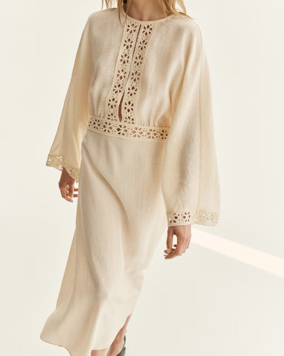 Ivory eyelet crochet detail maxi dress

#LTKSeasonal