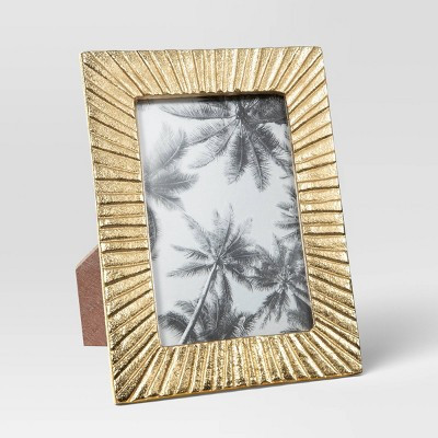 4"x6" Cast Aluminum Texture Metal Table Frame Brass - Threshold™: Easel Back, Modern Decor | Target