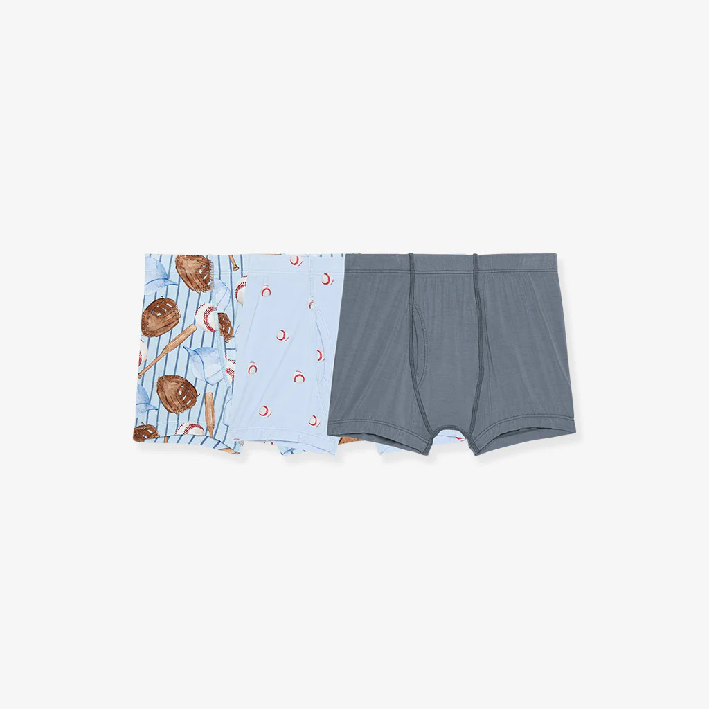 Baseball Multi Toddler Boxer Briefs Set | Babe | Posh Peanut