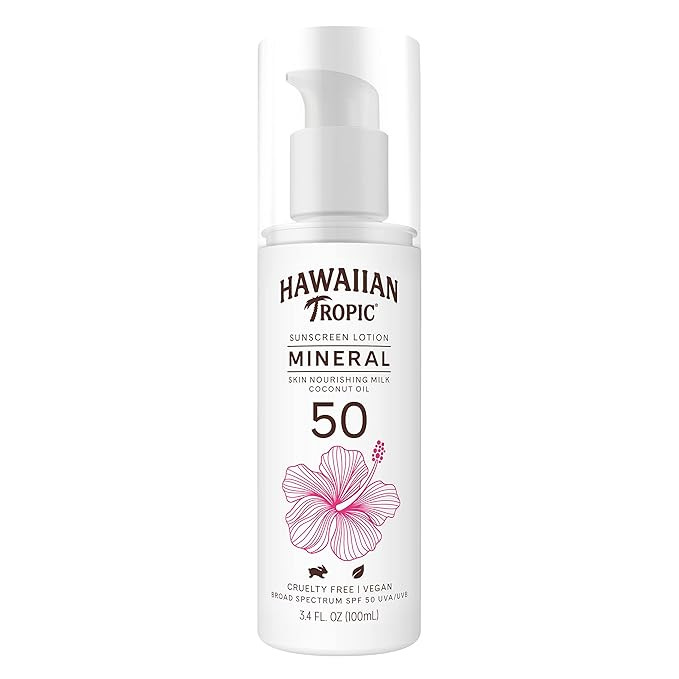Hawaiian Tropic Hawaiian Tropic Mineral Sun Milk Body Lotion Spf 50, 3.4 Ounces, 1 count | Amazon (US)
