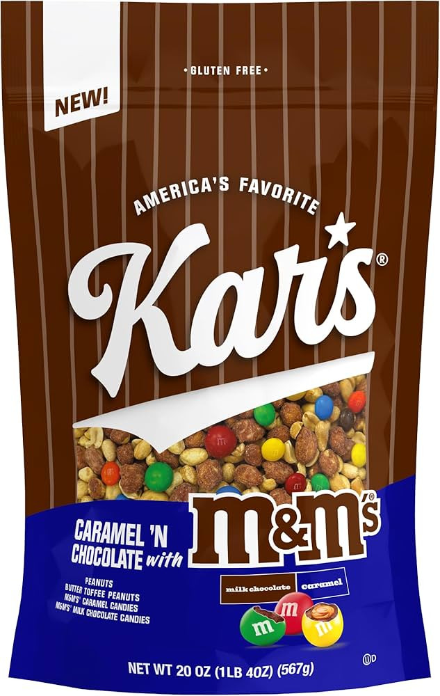 Kar's Nuts Caramel 'N Chocolate with M&M'S Candies - 20oz Pouch (Pack of 6) | Amazon (US)