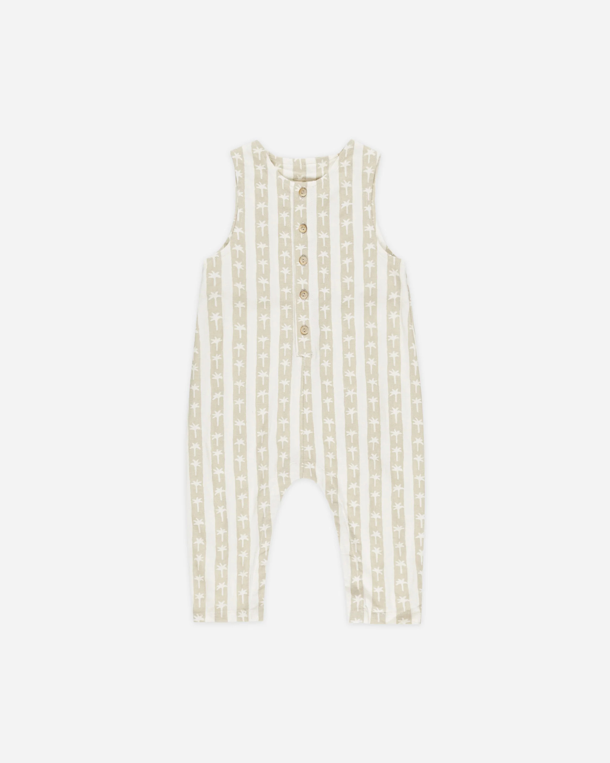 Button Jumpsuit || Palm Stripe | Rylee + Cru