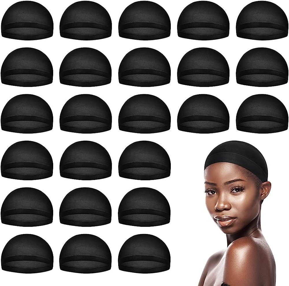 MYKURS Black Stocking Wig Caps for Women, 24 PCS | Amazon (US)