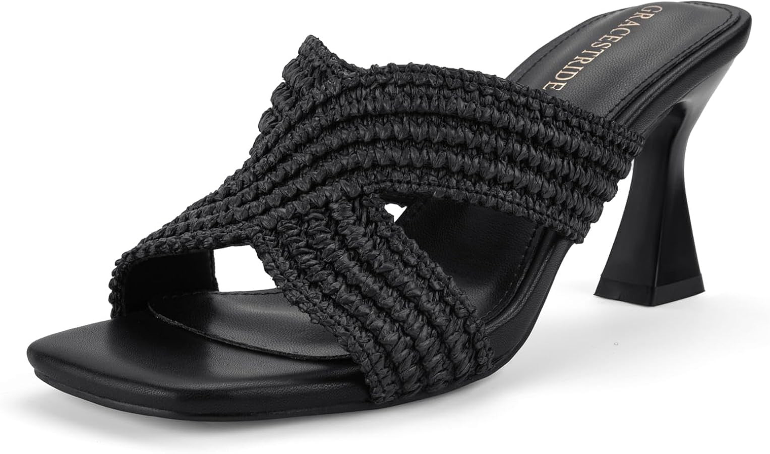 Women’s Heeled Sandals Slip On Chunky Square Toe Mule Sandals Open Toe Slide Casual Summer Dres... | Amazon (US)