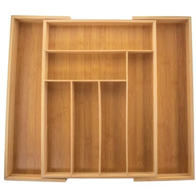 5 Star Super Deals Bamboo Expandable Drawer Organizer, Utensils Holder 8  Adjustable Tray, Drawer Dividers Organizer for Silverware Flatware Knives | Target