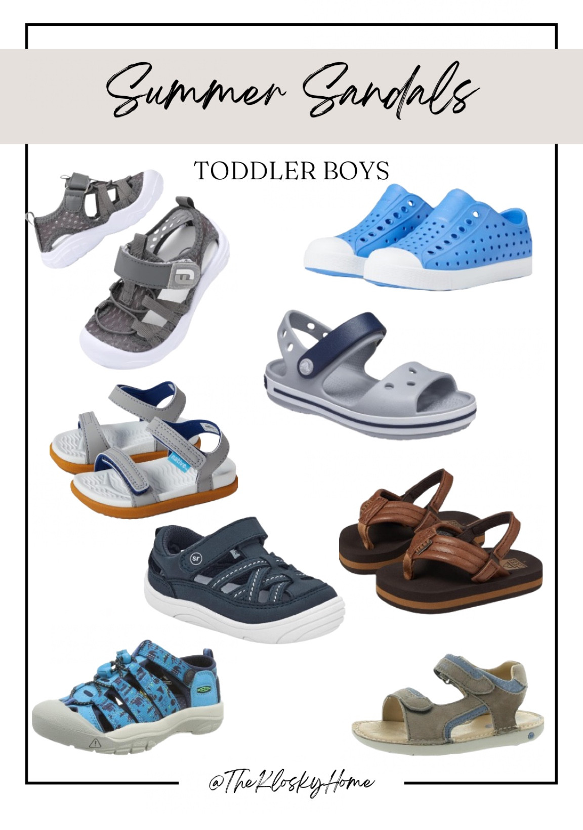 All your summer sandal needs for your little boy in place! 

Crocs, natives, stride rite, keen, reef, summer, flip flops, water shoes, beach, sandals, toddler, school 

#LTKfindsunder50 #LTKkids #LTKSeasonal