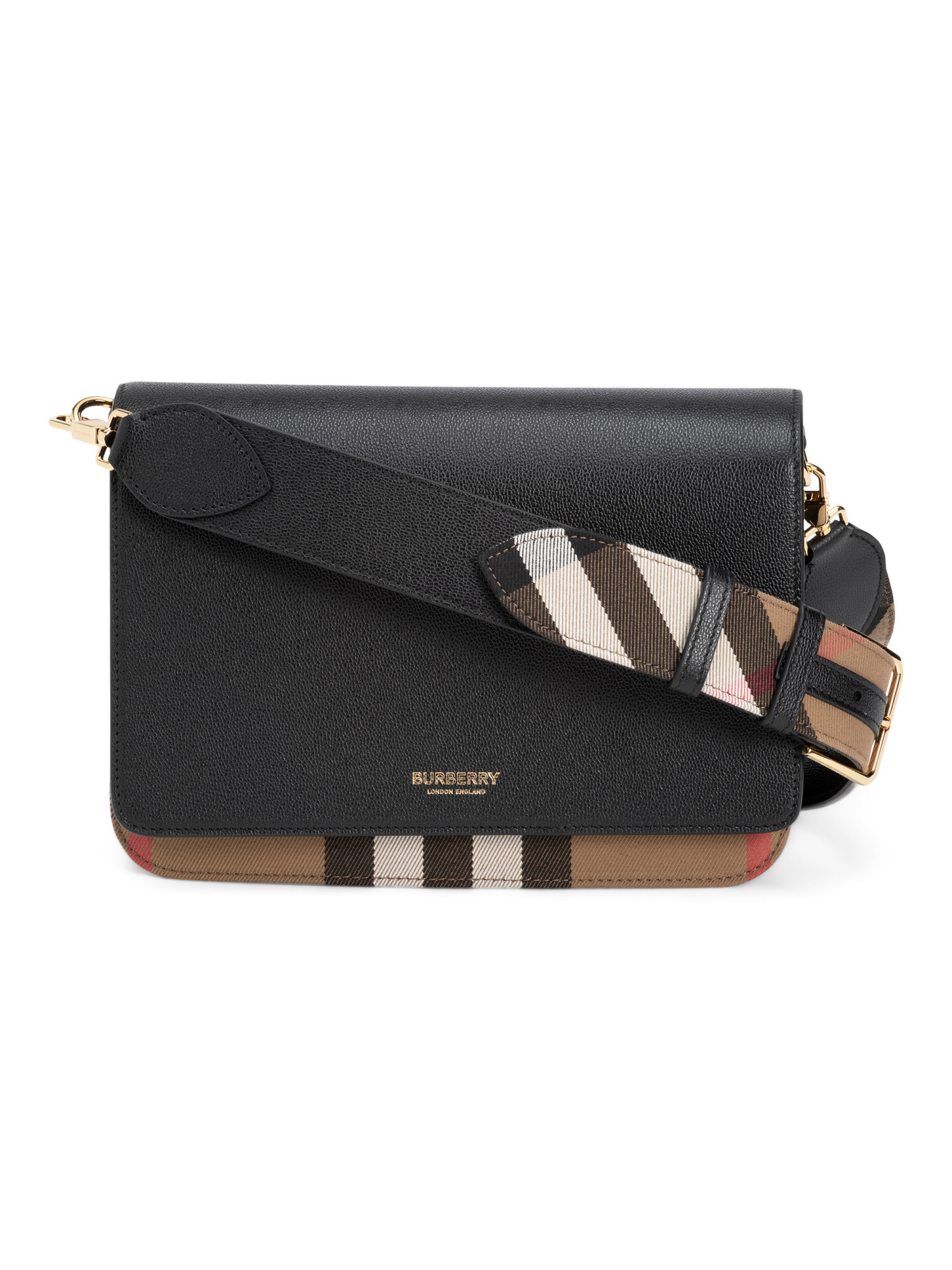 Made In Italy Canvas And Leather Mackford House Check Shoulder Bag | Handbags | Marshalls | Marshalls