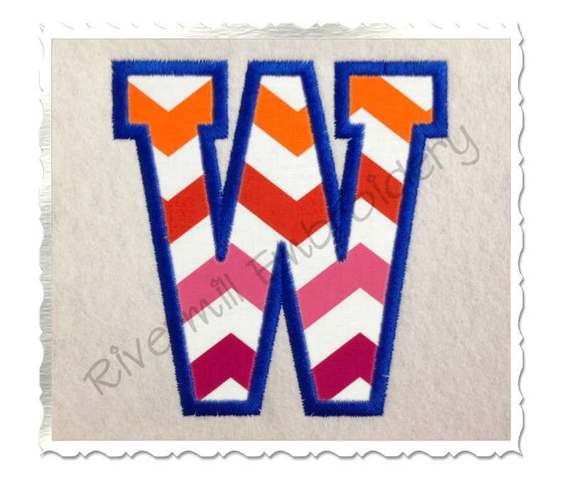 Varsity Collegiate Applique Machine Embroidery Font Monogram Alphabet 4 Sizes BX Files Instant Do... | Etsy (US)