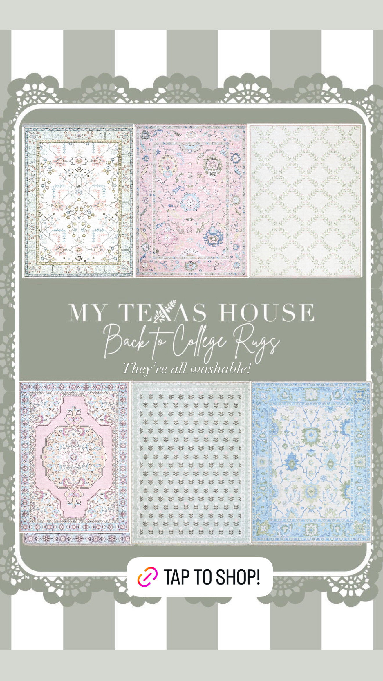 These GORG back to college rugs are still available, along with the rest of the collection! Shop now!  

 #LTKSeasonal #LTKHome