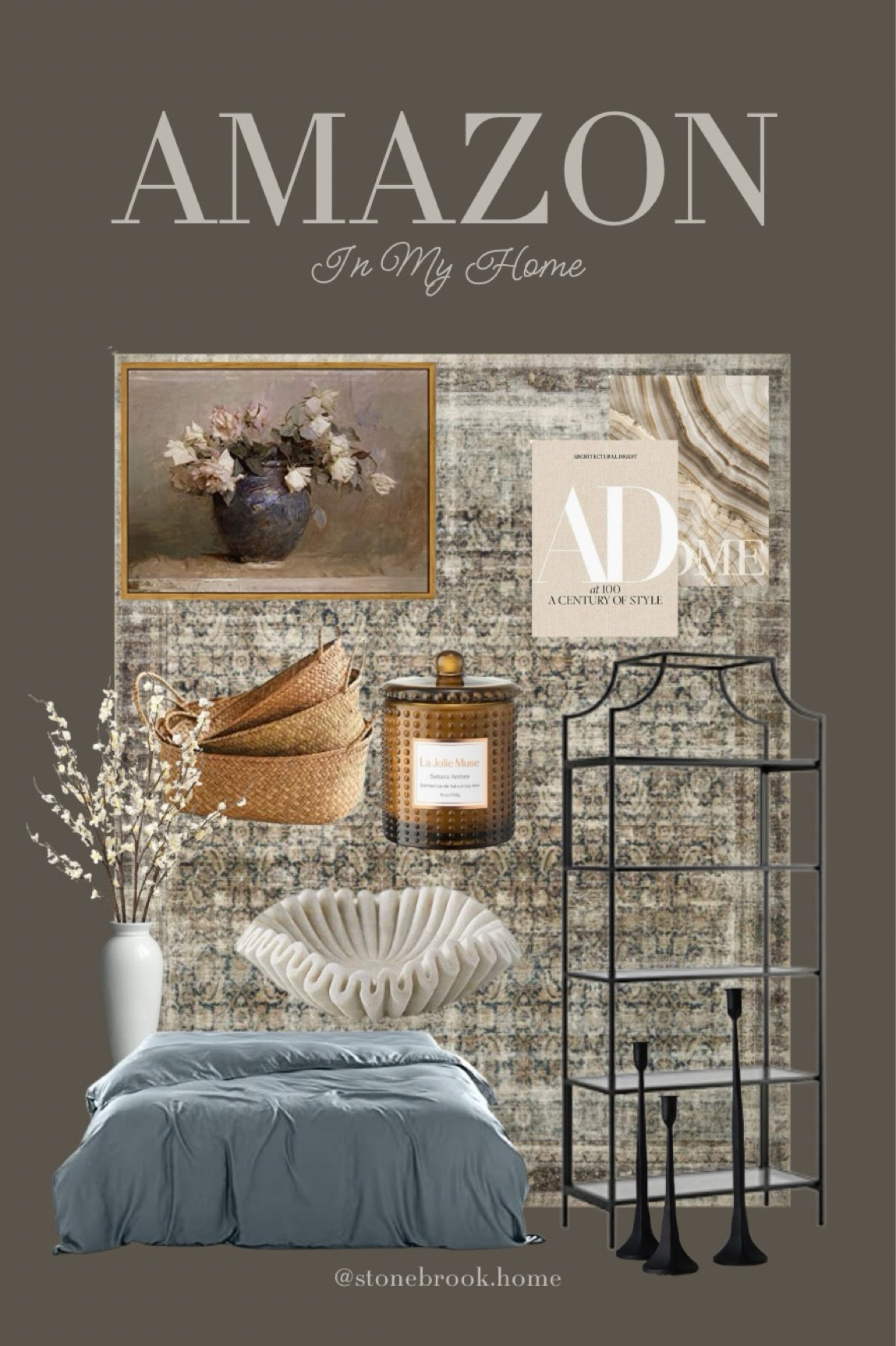 Amazon in my home. The softest Amber Lewis x Loloi rug, elegant bookcase, coffee table books, taper candle holders, spring stems, framed canvas art, duvet cover and more.

Xoxo,
Andrea

#amazon #duvet #decor

Bedroom rug, bedding, duvet cover, taper candle holders, woven baskets, la Jolie candles, cherry blossom stems

#LTKSaleAlert #LTKHome #LTKMostLoved