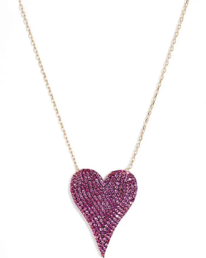 Pavé Heart Pendant Necklace | Nordstrom